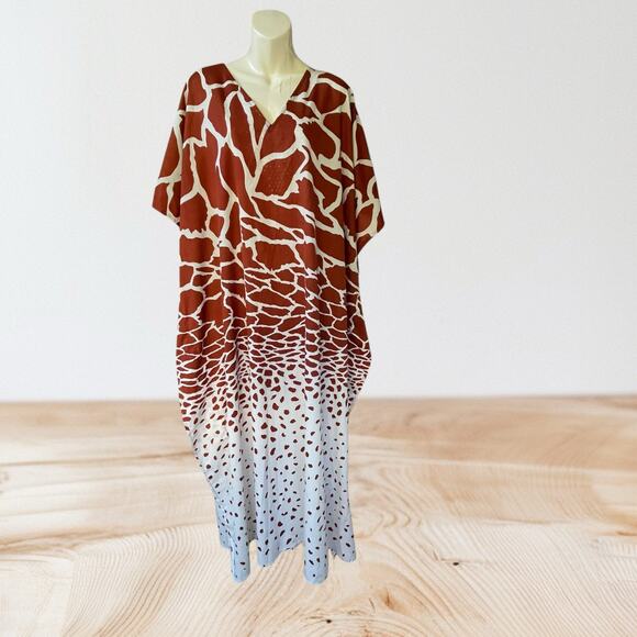 Vintage Mrs. Roper Caftan Three’s Company One Size Fits Most Giraffe Print - Picture 2 of 11